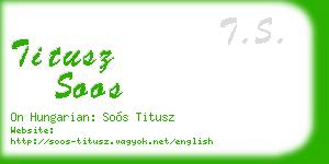 titusz soos business card