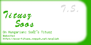 titusz soos business card